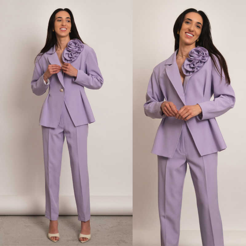 Vibrant Peplum Women Suit Set  - Women Formal Wear For Conference ulasan dan harga