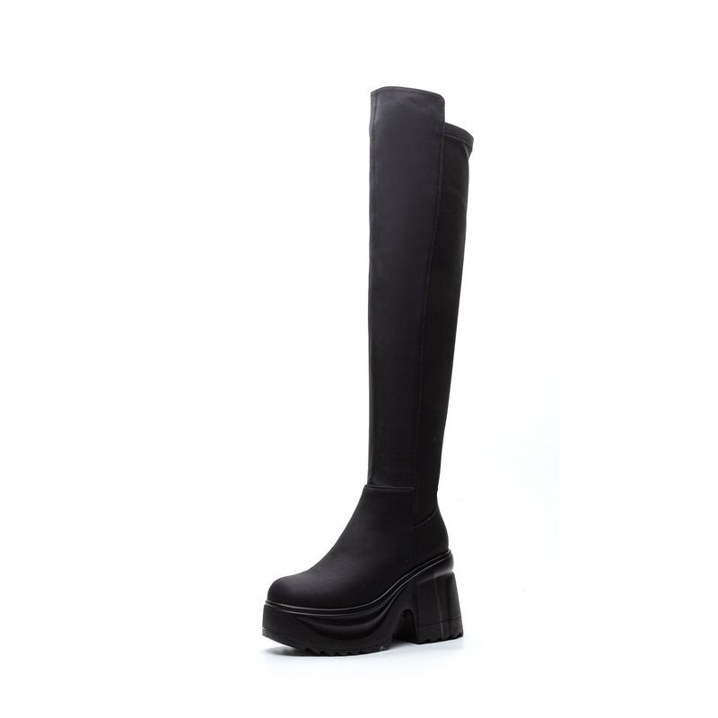 Womens Knee High Thick Sole Wi - Formal Wear Women Us ulasan dan harga