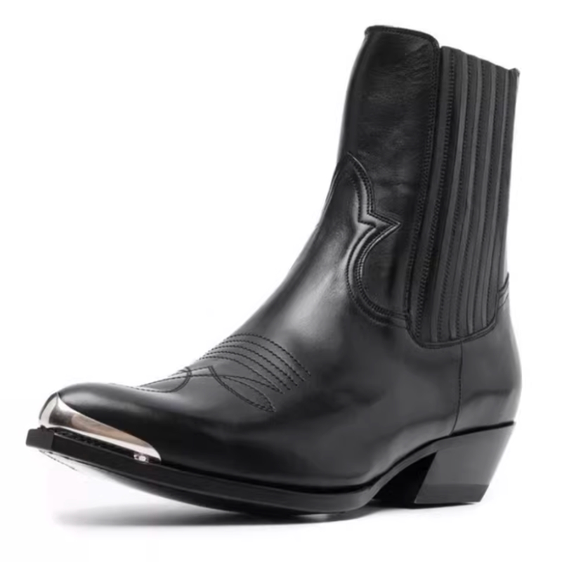 Men's Black Leather Western Ch - Women Formal Wear Western ulasan dan harga
