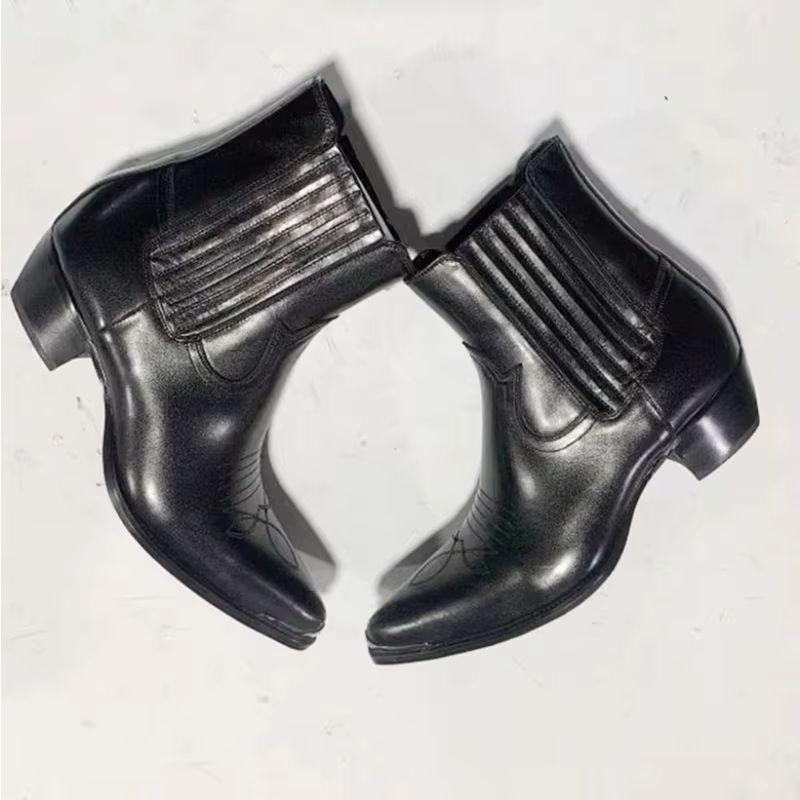 Men's Black Leather Western Ch - Women Formal Wear Western ulasan dan harga