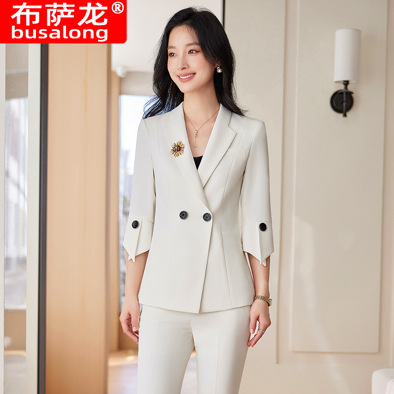 Spring Summer New Yellow Suit  - Yellow Formal Wear Women ulasan dan harga