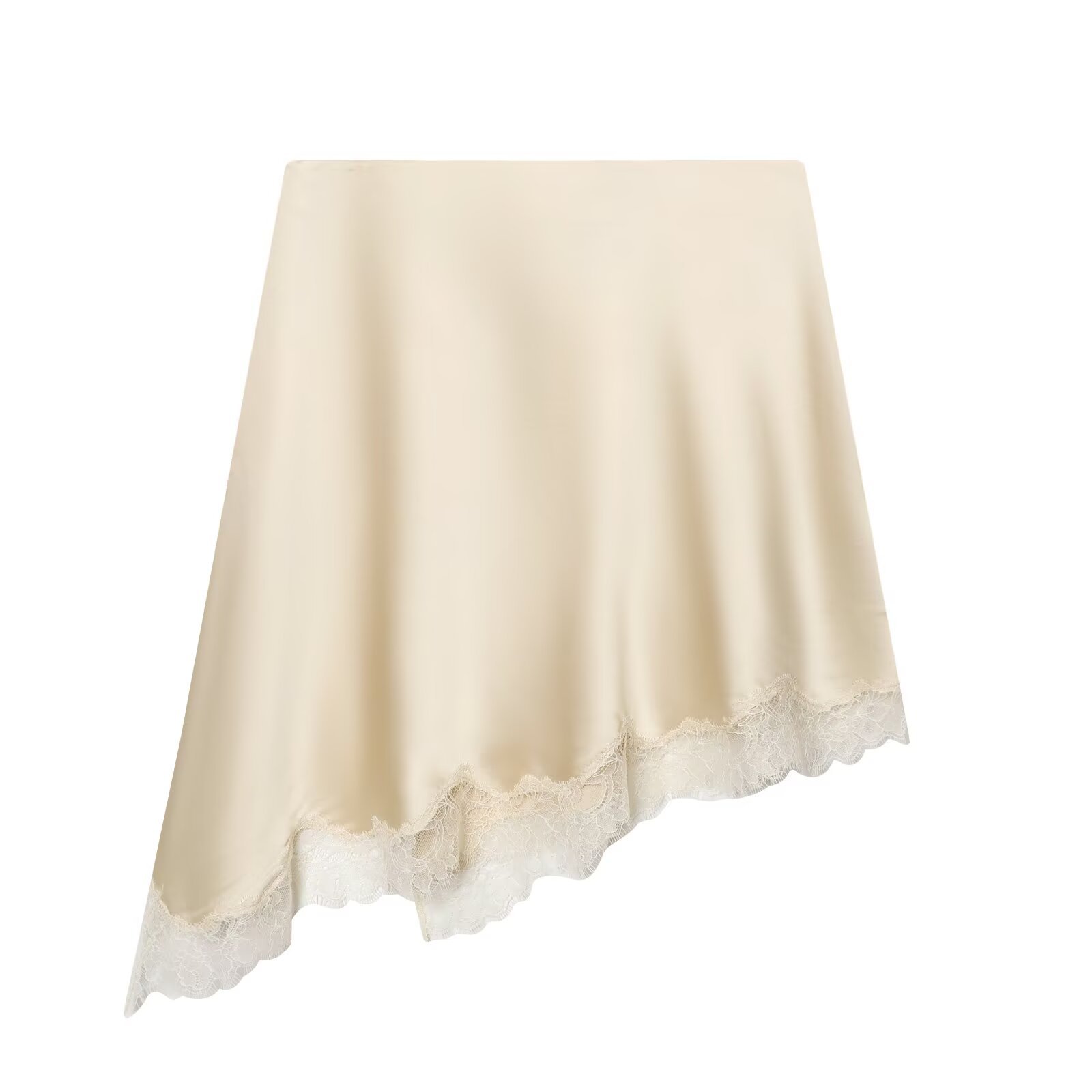 Women's Elegant Satin Lace Hem - Yellow Formal Wear Women ulasan dan harga