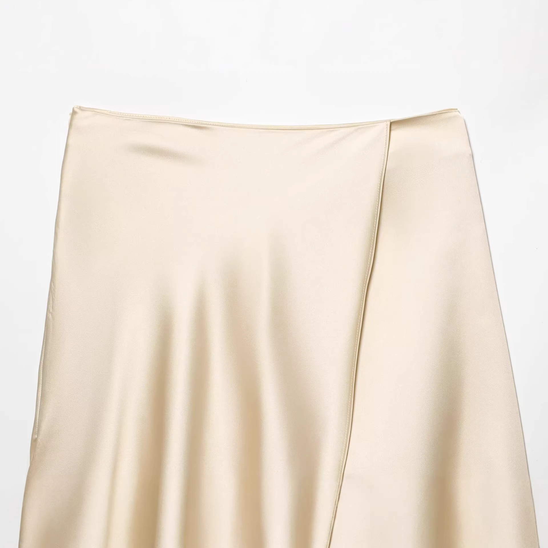 Women's Elegant Satin Lace Hem - Yellow Formal Wear Women ulasan dan harga