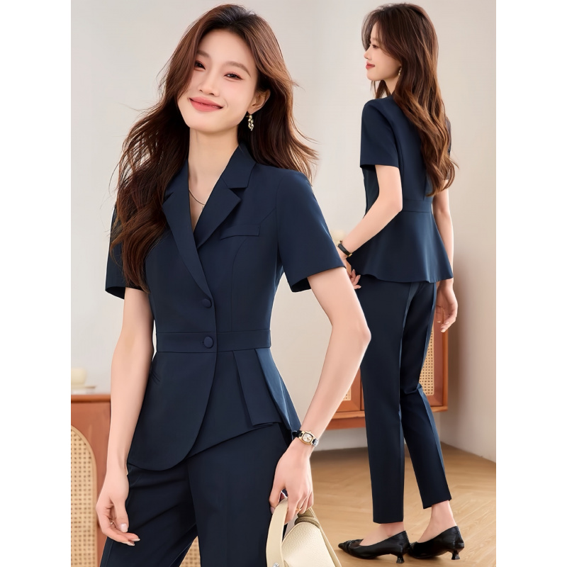 Navy blue women's thin profess - Women'S Formal Wear Stores ulasan dan harga